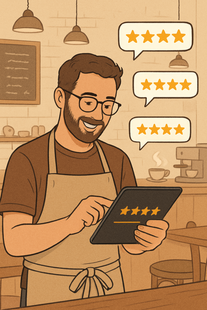 Case Study: How a Small Ohio Business Increased Local Visibility by 300% Through Strategic SEO Practices 2 Ohio café gaining positive customer reviews contributing to local SEO success.